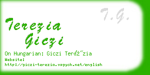 terezia giczi business card